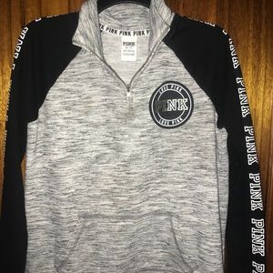 Pink collared quarter zip